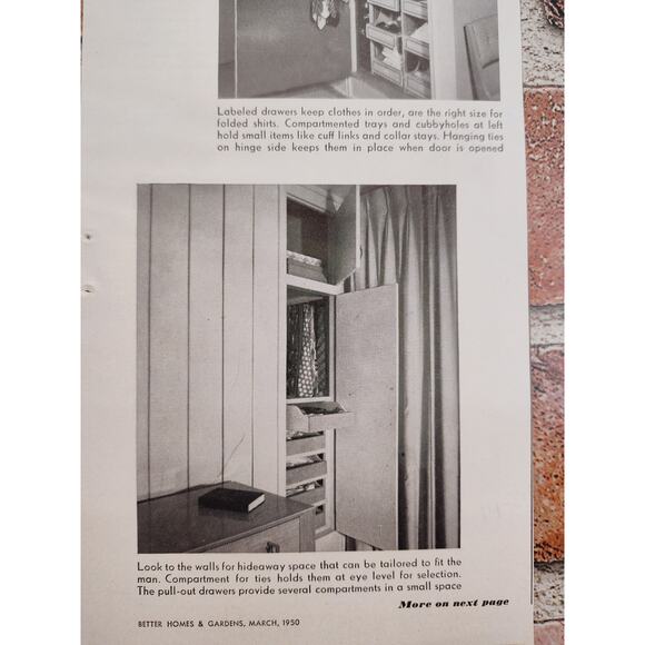 1950 Closets for Men Only Vtg Print Article by John‎ Mack Carter - Double Sided - Picture 5 of 11